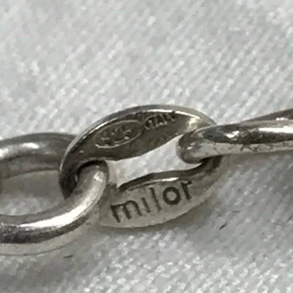 Sterling Silver 925 Milor Thick Heavy rope necklace 24 in